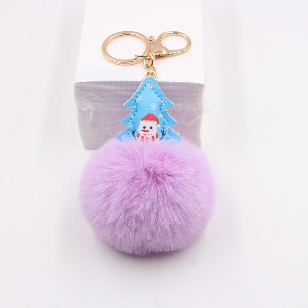 Wholesale Christmas Fur Ball Keychain
